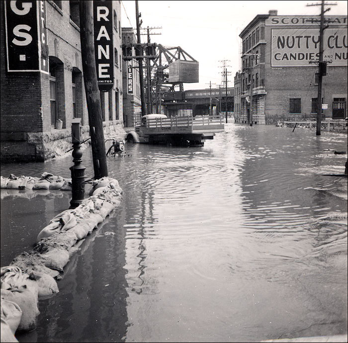 The Manitoba Flood of 1950 - This is why we have the floodway. (Side Note: Canada Packers Plant or Castle?)
