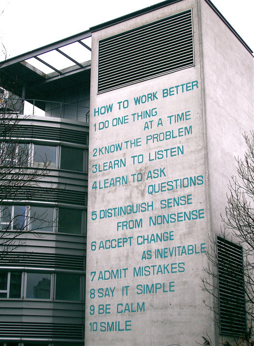 How To Work Better (1991) Peter Fischli und David Weiss via