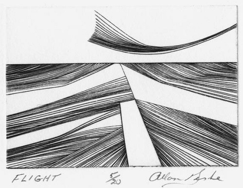 Flight - Copperplate Engraving by Allan Geske.