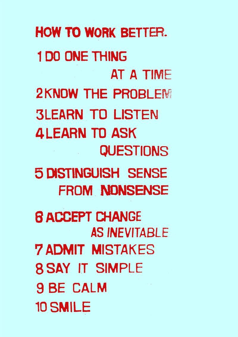 How to Work Better Peter Fischli and David Weiss at Guggenheim, New York via: this isnt happiness