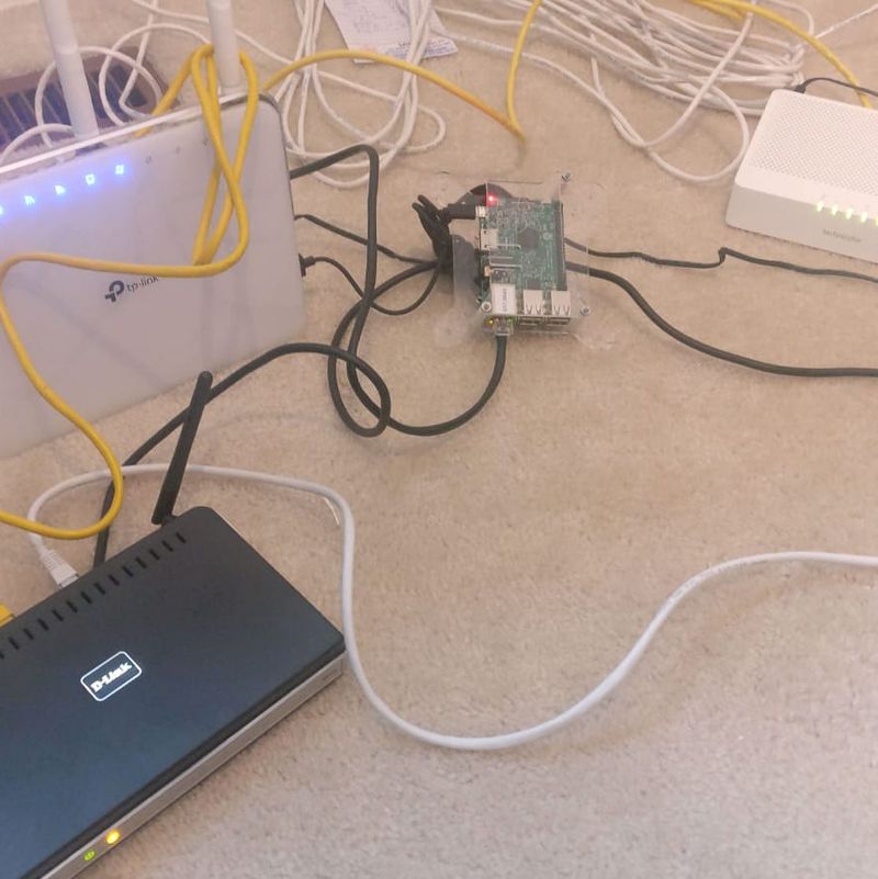The new network stack before I tucked it away.