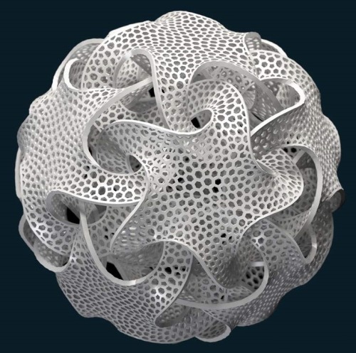 Quin by Bathsheba Grossman from the cover of Math Art: Truth, Beauty, and Equations.