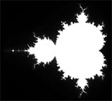 Thumbnail Image of a black and white Mandelbrot Fractal